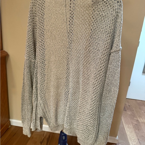 Women's Gray Open-Knit cardigan size XL - Picture 4 of 4